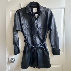 NWT Abercrombie and Fitch vegan leather jacket